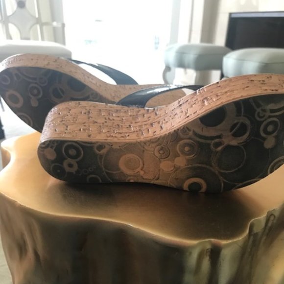 Callisto of California black and wood wedges - Picture 3 of 4